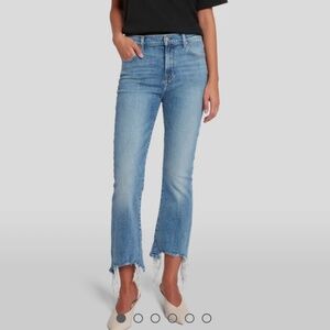 $218 NWT 7 For All Mankind High Waist Slim Kick Jeans Size 27